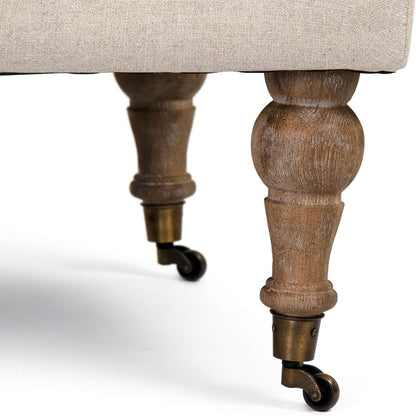 Pouf imbottito in rovere Royal Maison