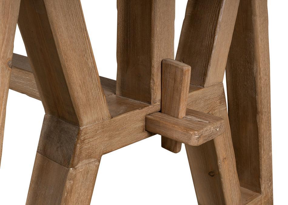 Tavolo da pranzo rustico con travi a vista per minatori