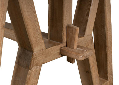 Tavolo da pranzo rustico con travi a vista per minatori