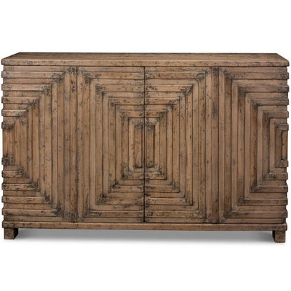 Credenza rustica geometrica in legno