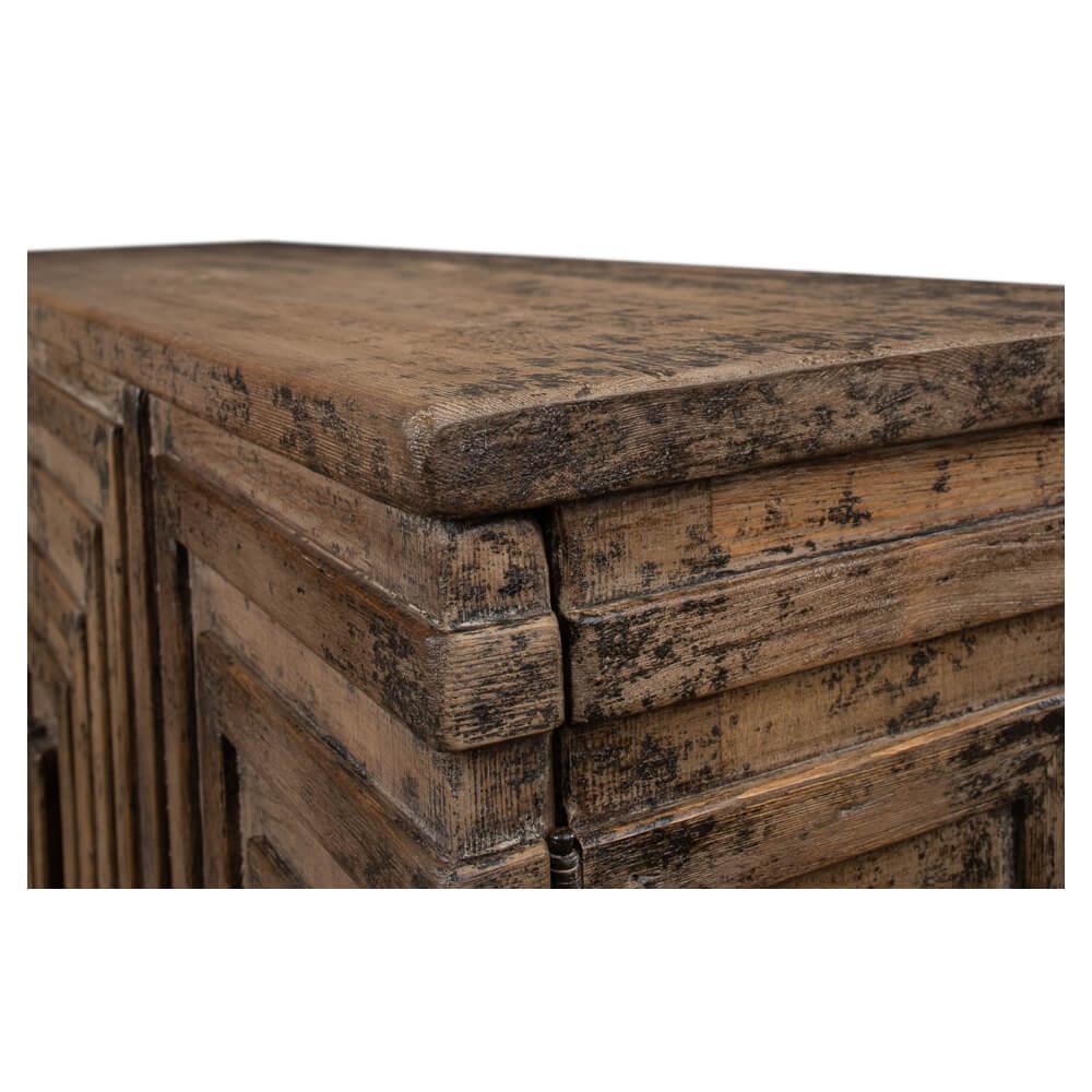 Credenza rustica geometrica in legno