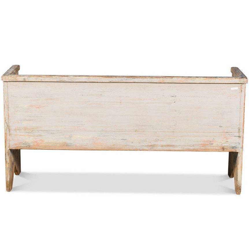 Panca rustica in legno grigio lavato