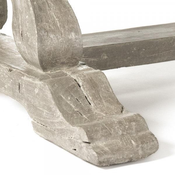 Tavolo rustico da esterno in legno grigio europeo