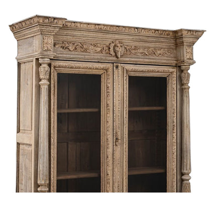 Mobiletto intagliato con vetro, Belgio, XIX secolo, circa 1880