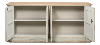 Credenza in stile fattoria con piano in legno di salvia