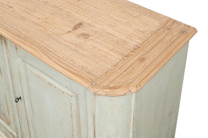 Credenza in stile fattoria con piano in legno di salvia