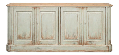 Credenza in stile fattoria con piano in legno di salvia