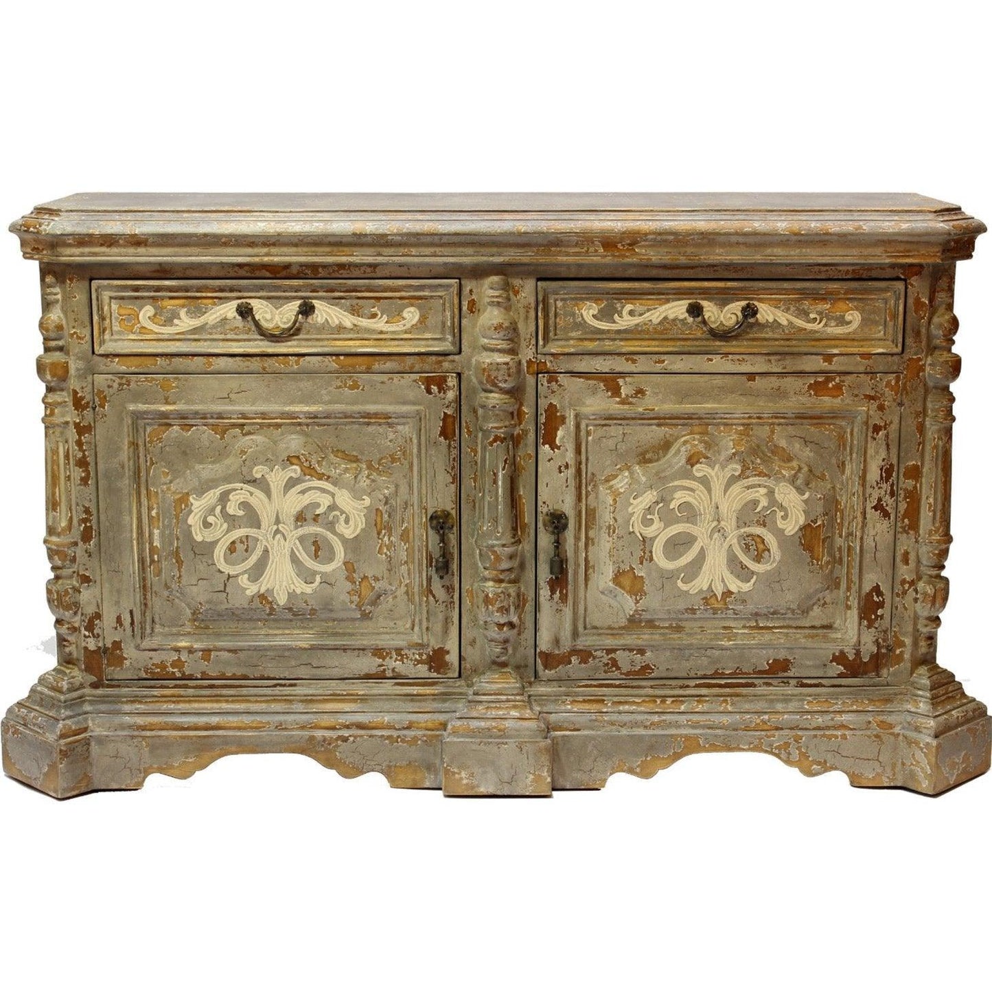 Buffet in stile villa spagnola dipinta