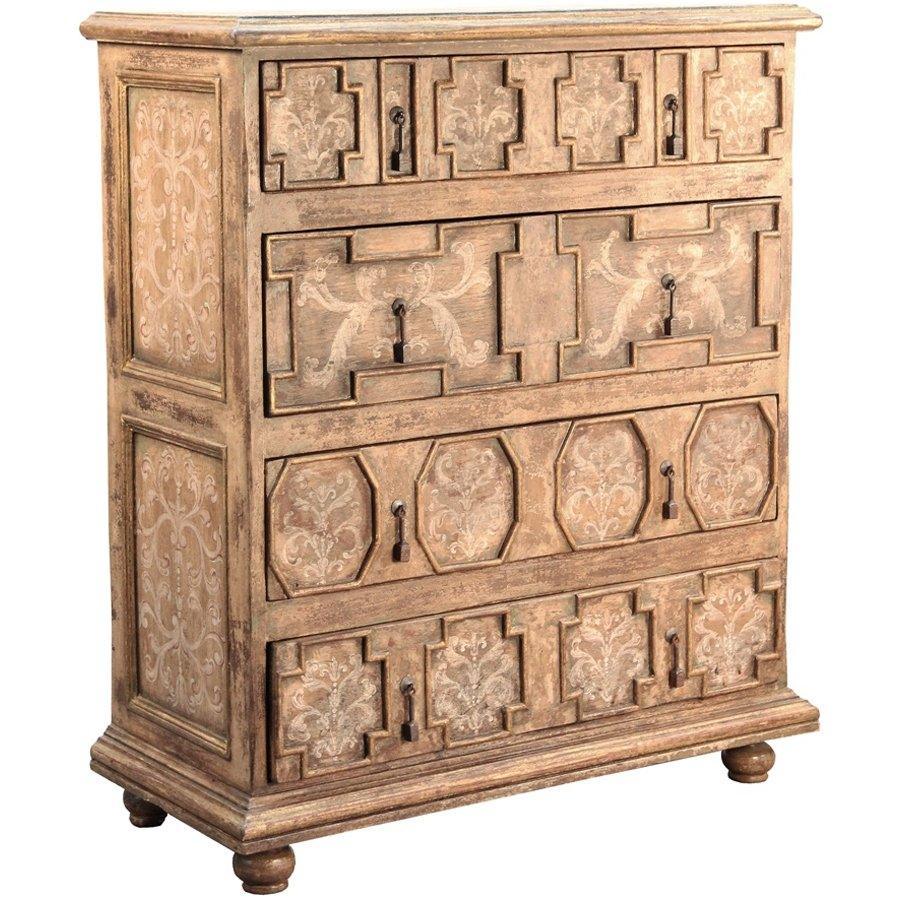 Cassapanca della missione spagnola dipinta su pergamena