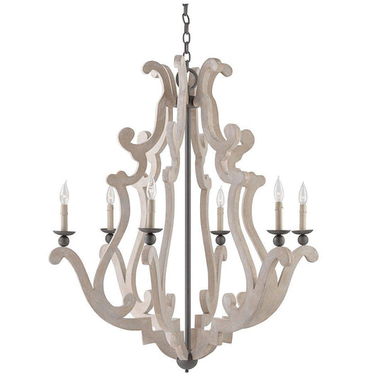 Lampadario in cemento a spirale