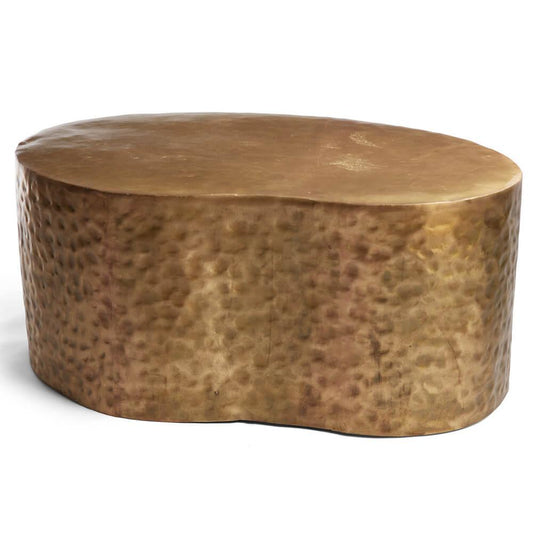 Tavolino da cocktail in ottone scolpito