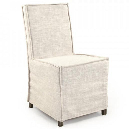 Poltrona in tessuto color crema shabby chic