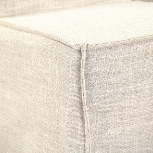 Poltrona in tessuto color crema shabby chic