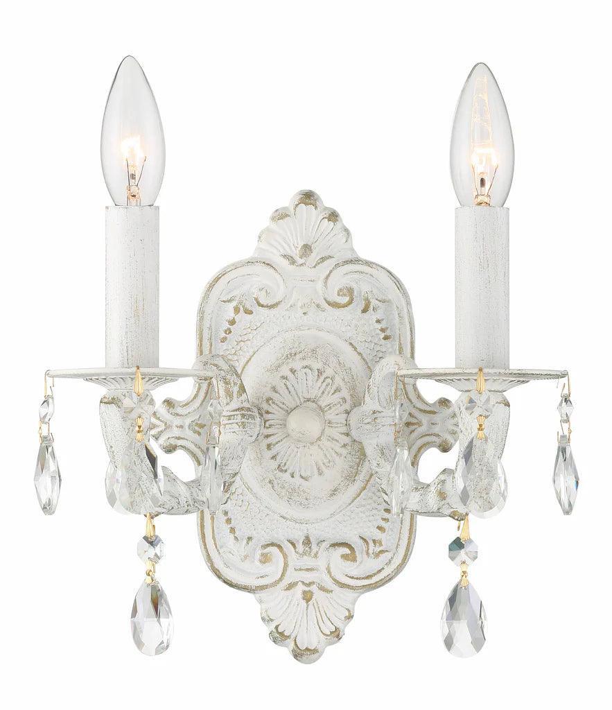 Applique doppia in cristallo shabby chic