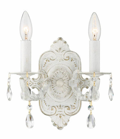 Applique doppia in cristallo shabby chic