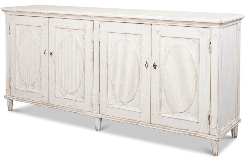 Credenza Shabby Chic con nastro bianco