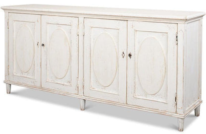Credenza Shabby Chic con nastro bianco