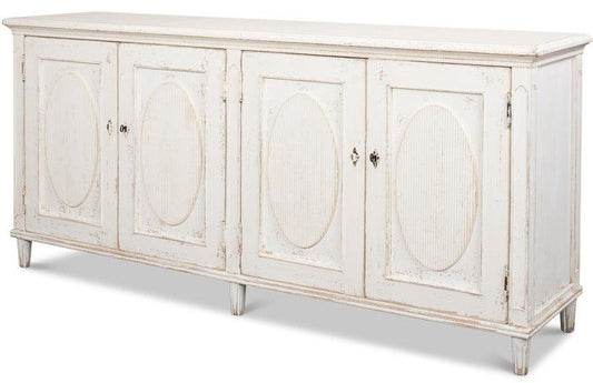 Credenza Shabby Chic con nastro bianco