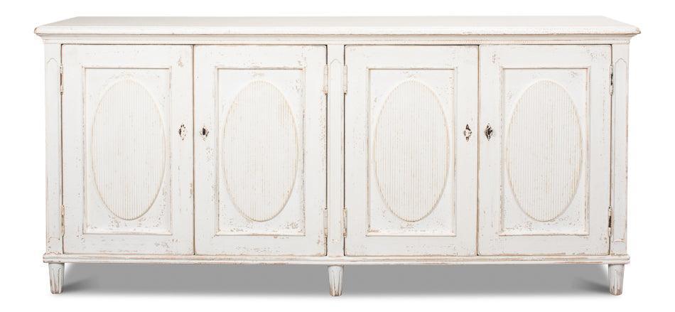 Credenza Shabby Chic con nastro bianco
