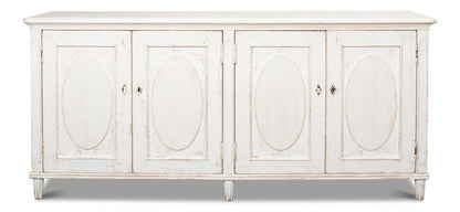 Credenza Shabby Chic con nastro bianco