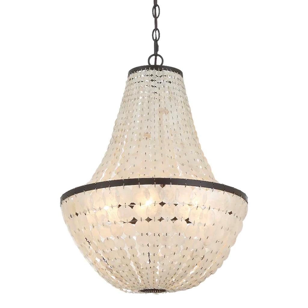 Lampadario Impero con disco luminoso scintillante