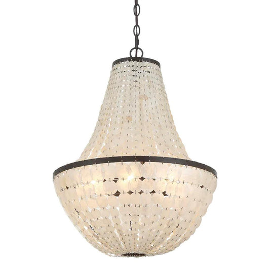 Lampadario Impero con disco luminoso scintillante