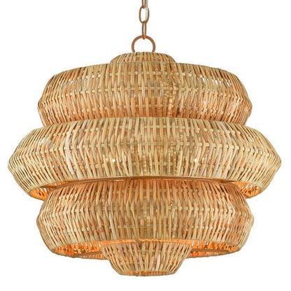Piccolo lampadario Antibes in rattan