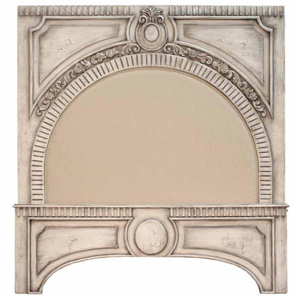 Letto Amelie decorato color crema fumo