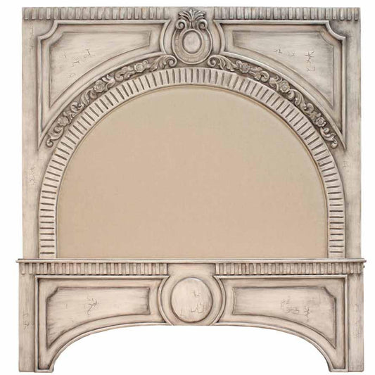 Letto Amelie decorato color crema fumo