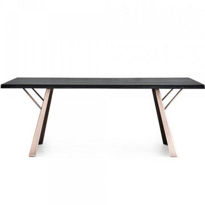 Tavolo da pranzo industriale moderno in acciaio