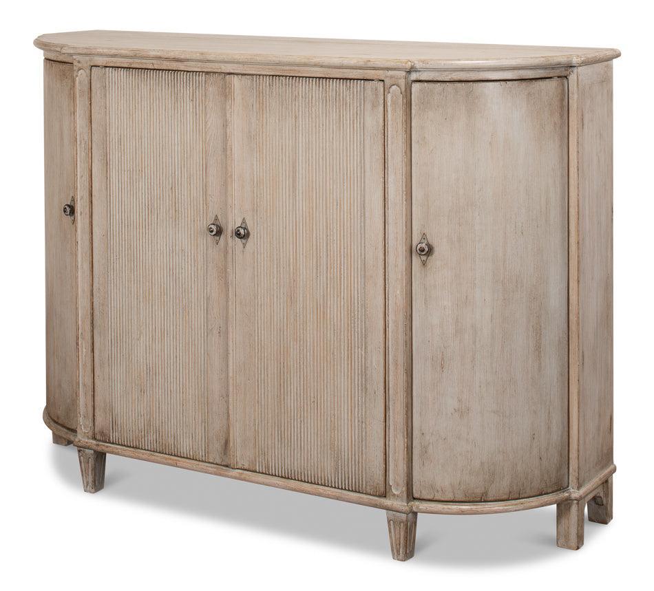 Credenza a mezzaluna Brooks grigio pietra