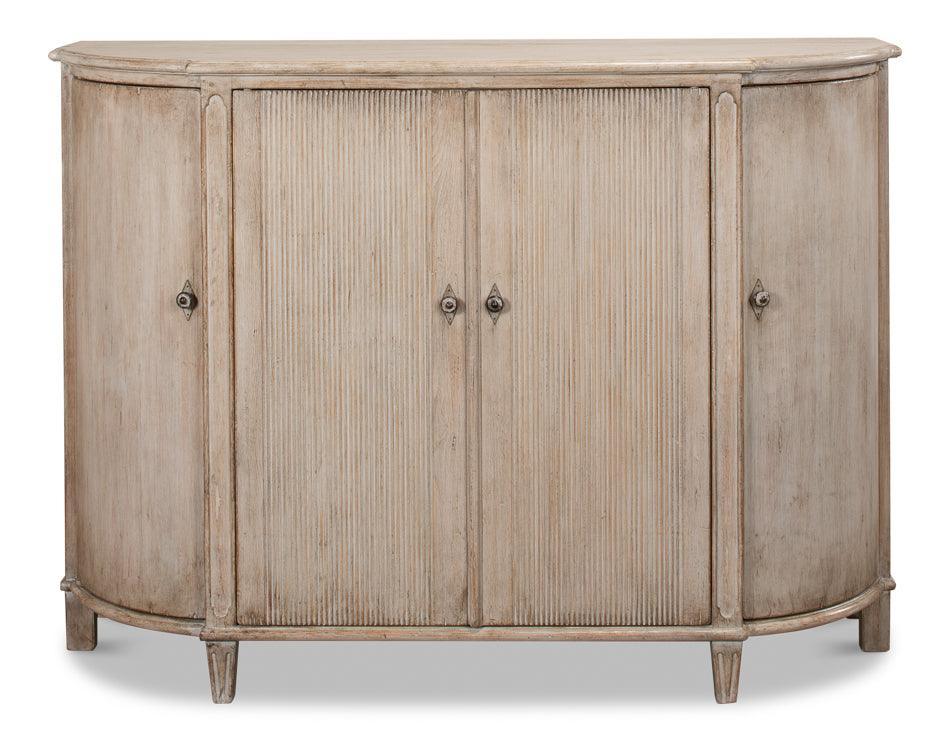 Credenza a mezzaluna Brooks grigio pietra