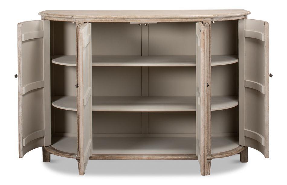 Credenza a mezzaluna Brooks grigio pietra