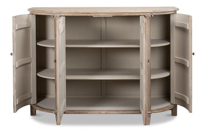 Credenza a mezzaluna Brooks grigio pietra