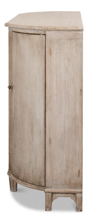 Credenza a mezzaluna Brooks grigio pietra