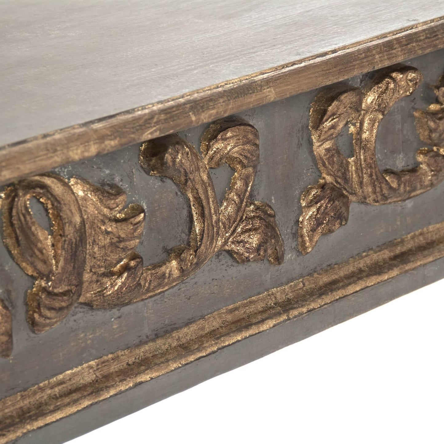 Tavolo consolle grigio ornato sinfonico