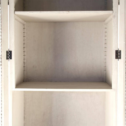 Mobiletto alto in stile country francese color crema