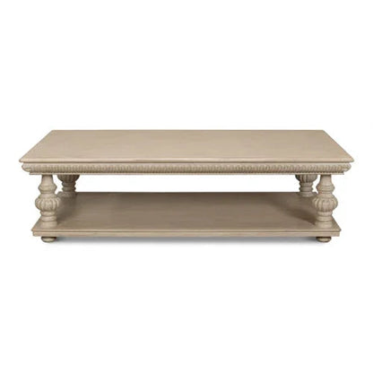 Tavolino da caffè intagliato color talpa