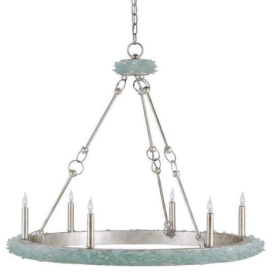 Lampadario in vetro di mare Tidewater