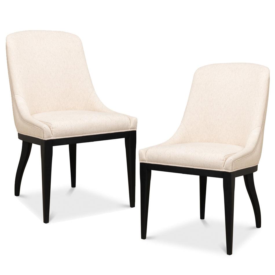 Sedia da pranzo con schienale a sbalzo di transizione