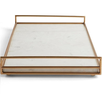 Vassoio da portata Trinity in ottone e marmo 