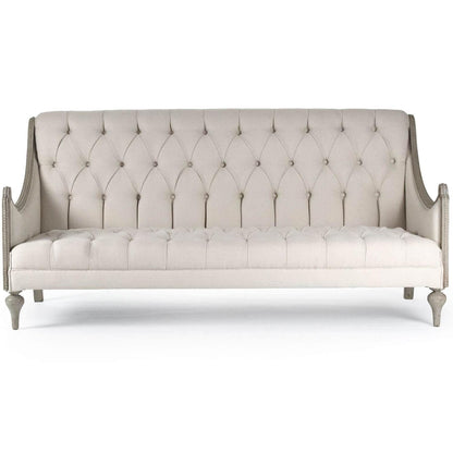 Divano da salotto francese trapuntato