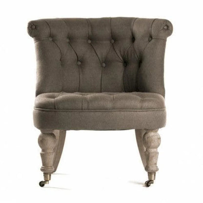 Poltrona pantofola trapuntata color melanzana