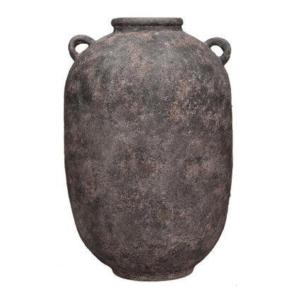 Vaso decorativo in ceramica screziata color terra