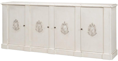 Credenza europea vintage con stemma