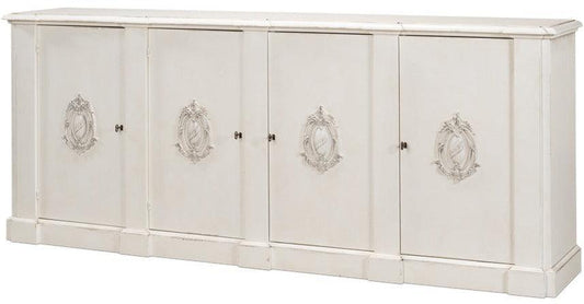 Credenza europea vintage con stemma