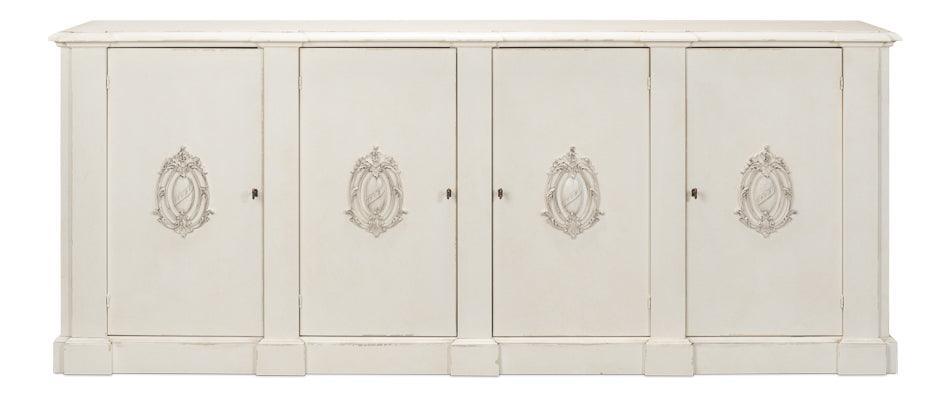 Credenza europea vintage con stemma
