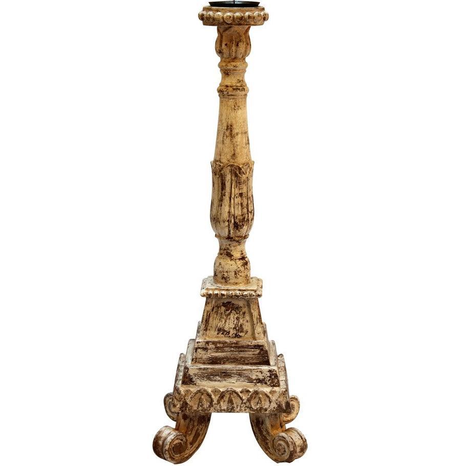 Candeliere francese intagliato d'epoca