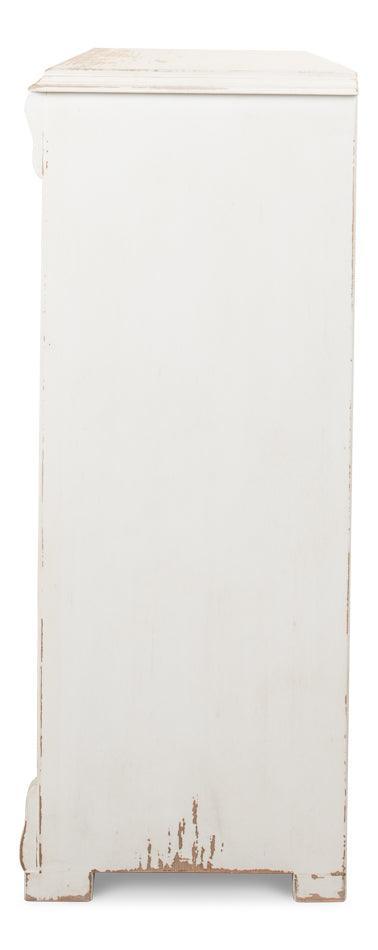 Credenza vintage in stile country francese bianca