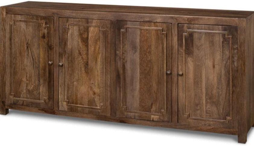 Credenza rustica a 4 ante in noce